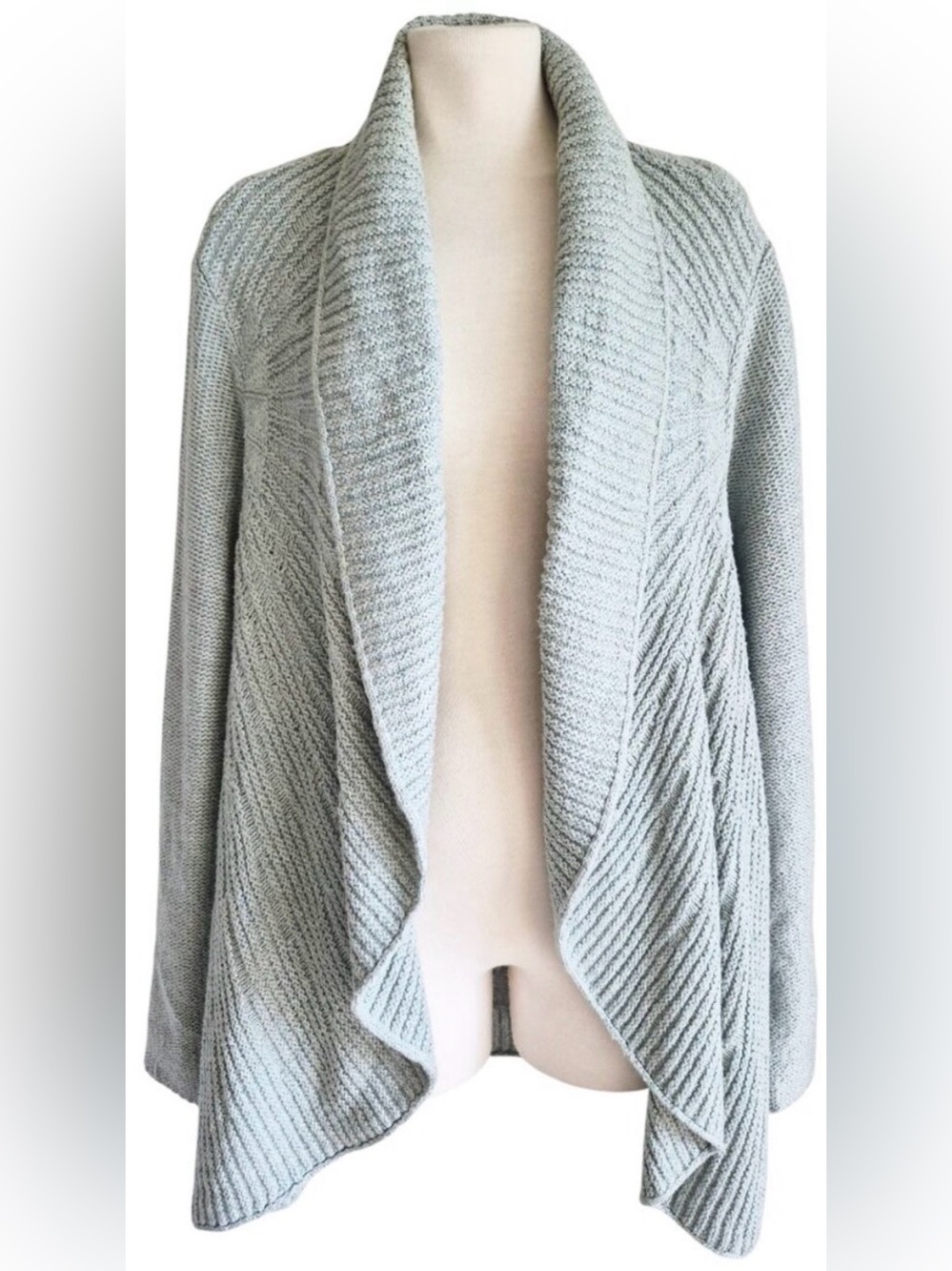 J. Jill Open-Front Shawl Cardigan Sweater - Large